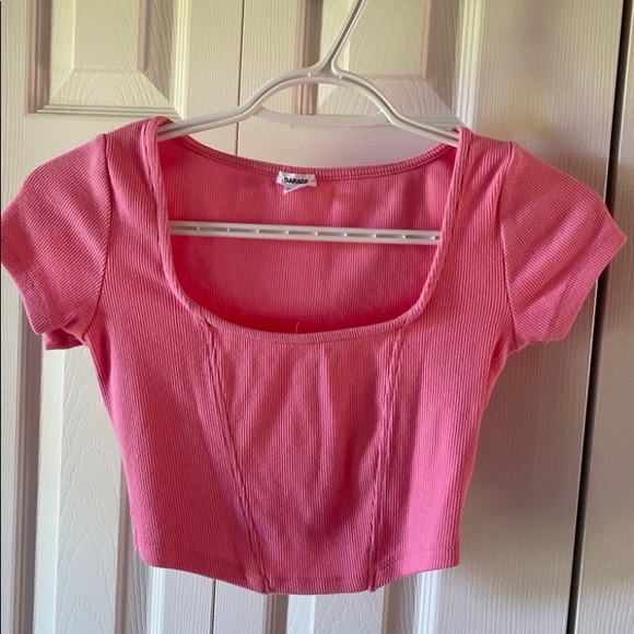 Garage Pink Mackenzie Corset Baby Tee - Picture 1 of 5